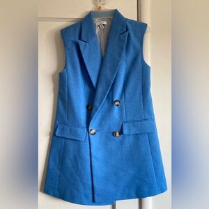 Topshop Vibrant Blue Sleveless Blazer